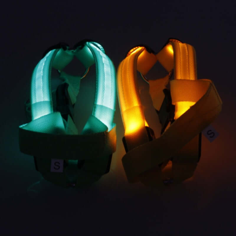 Night Glow Dog Harness With Nylon - Urban Pet Dept.