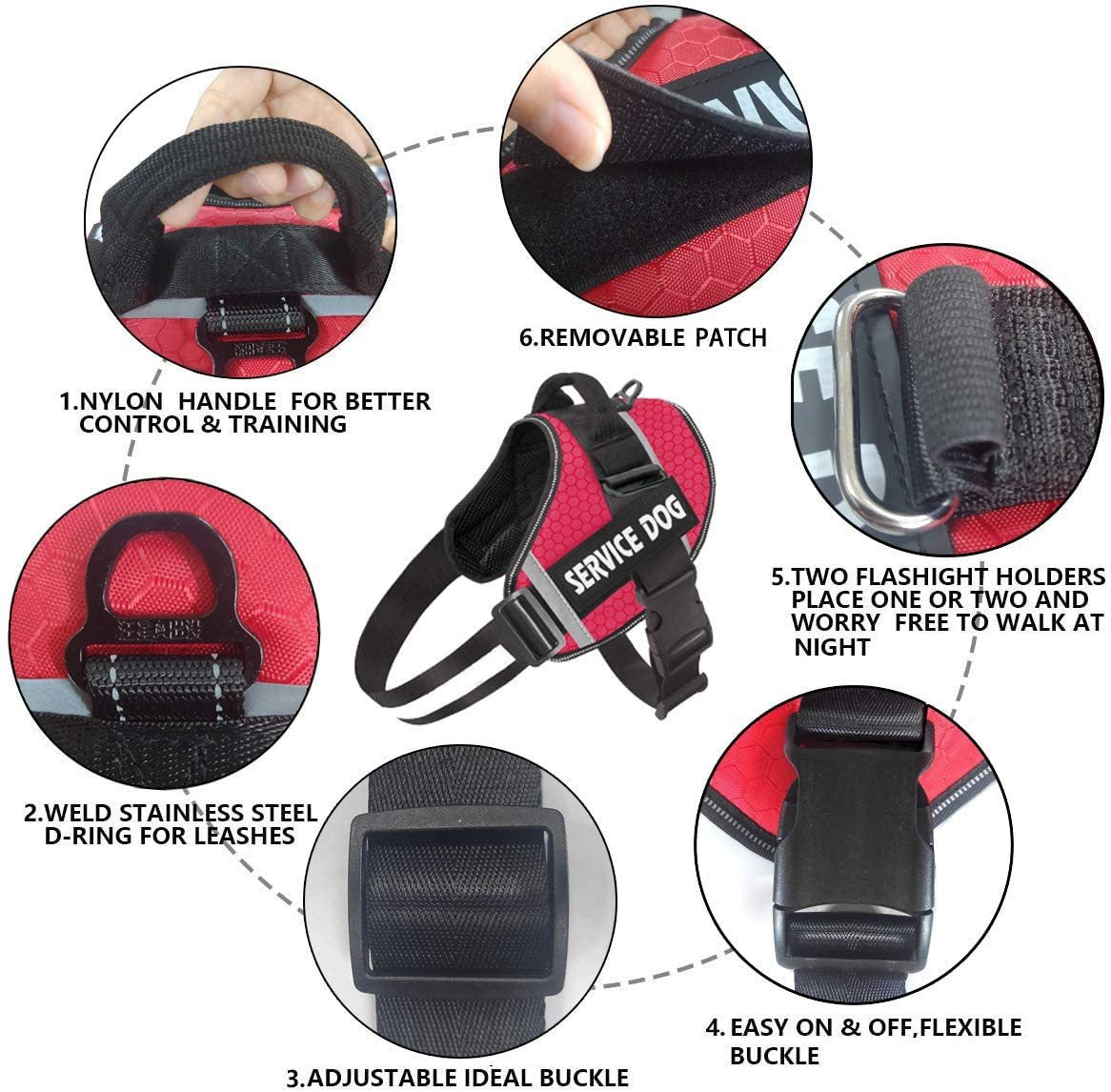 Reflective Service Dog Vest eprolo