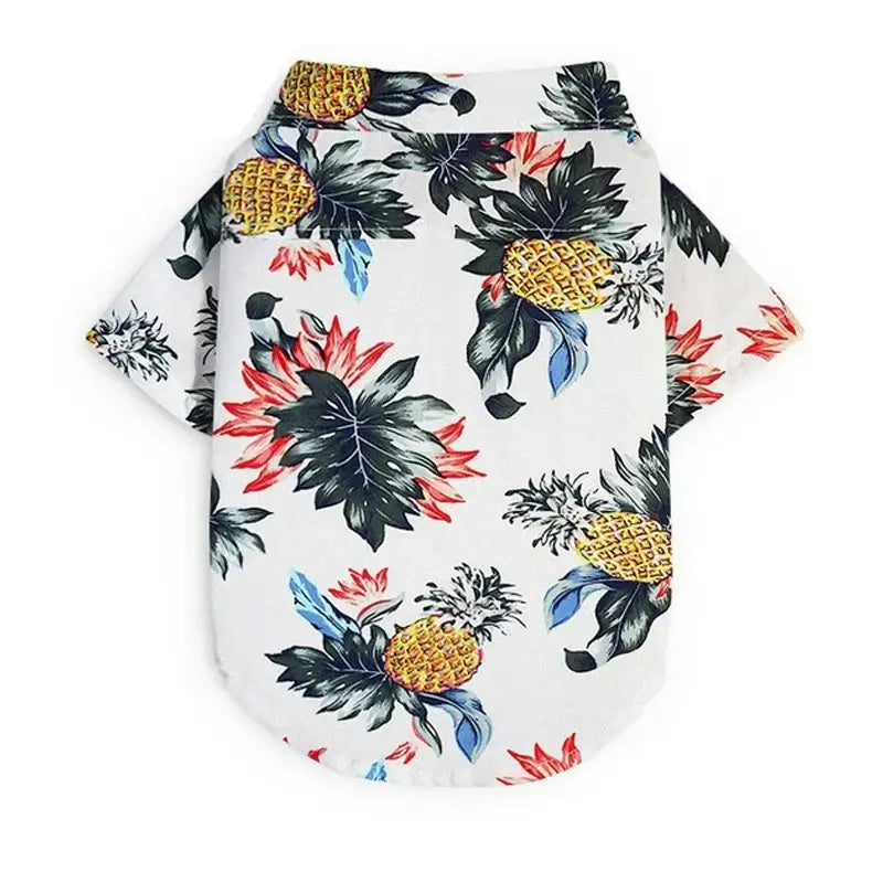 Trendy Tropical Pineapple Dog Collar Shirt – Stylish Summer Pet Clothing